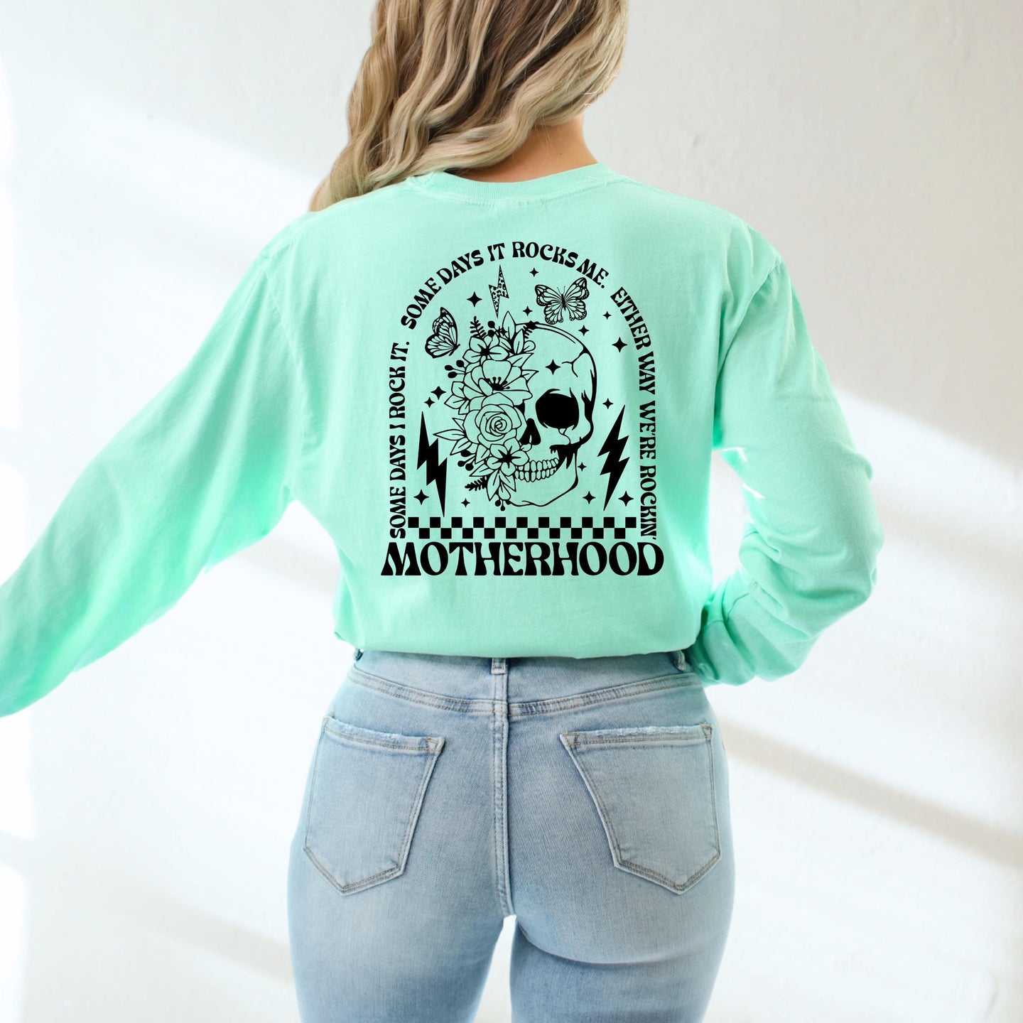 Rocking Motherhood Comfort Colors Sweater pull over crew neck mom sweater funny saying